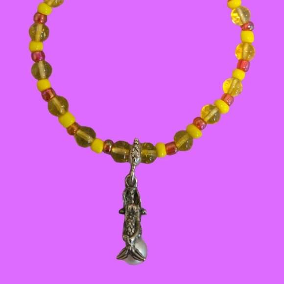 Citrine Mermaid charm bracelet~ 7 inches - Picture 4 of 4